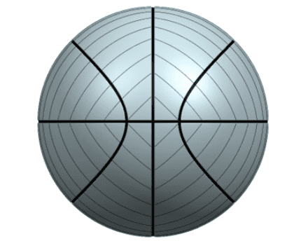 3d drawing of basketball