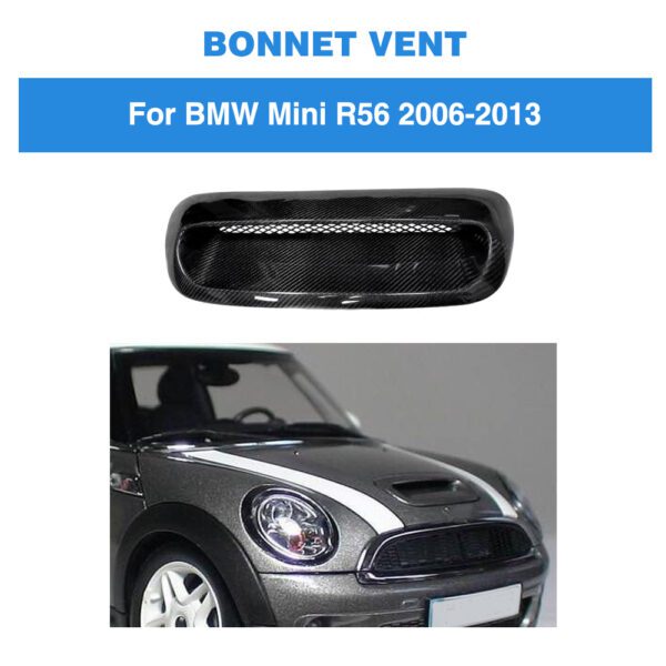 Carbon Fiber Hood Bonnet Scoop Vent Cover Body Kit For Mini Cooper S R56