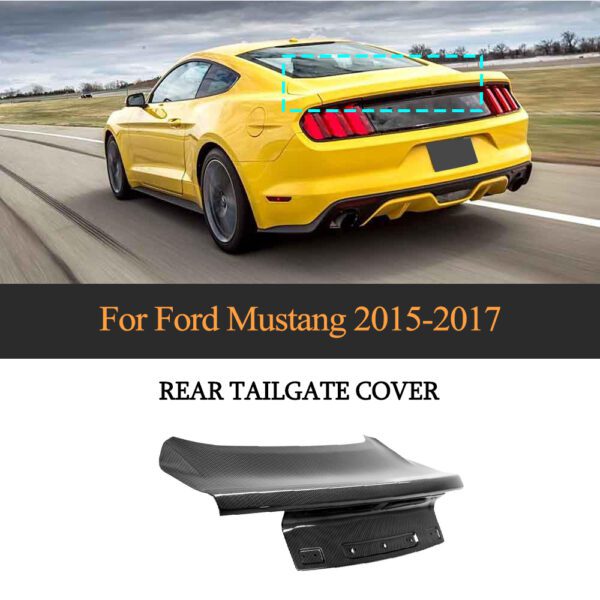 Dry Carbon Fiber Rear Trunk Lid for Ford Mustang S550 Fastback 2015-C2017 (EcoBoost / GT / GT Premium)