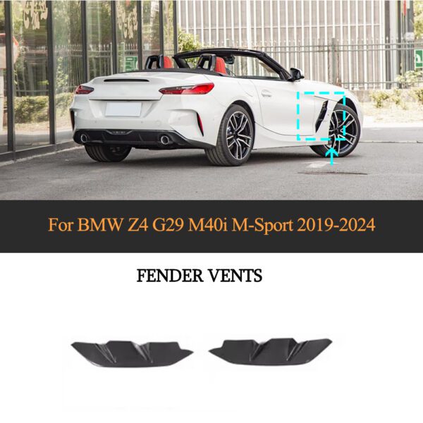 For BMW Z4 G29 M40i M-Sport 2019-2024 REAL prepreg dry Carbon Fiber fender vents