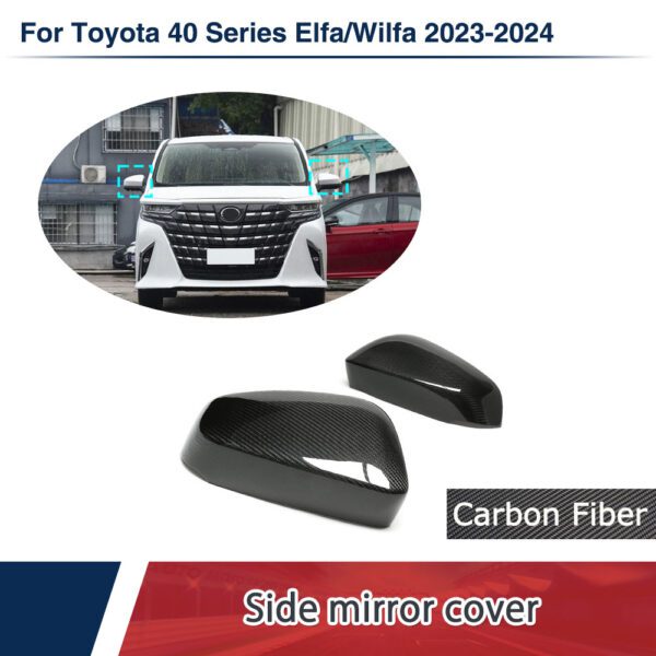 Toyota Alphard 2023-24 Carbon Fiber Mirror Covers