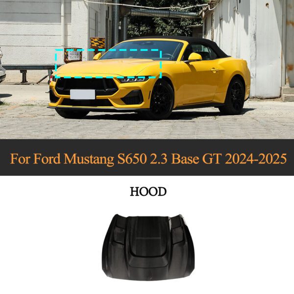 Carbon Fiber Hood for 2024 Ford Mustang S650 GT