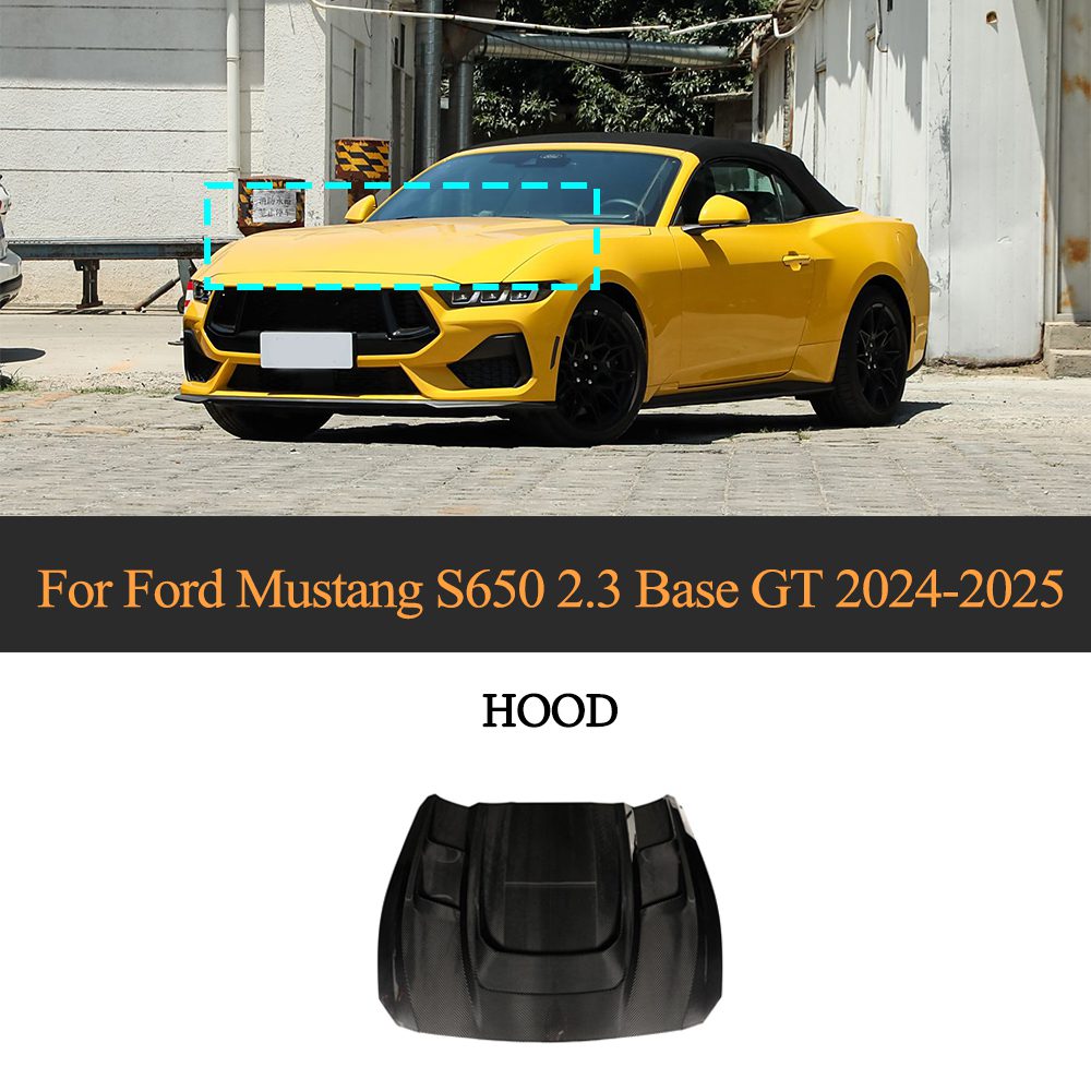 Carbon Fiber Hood for 2024 Ford Mustang S650 GT