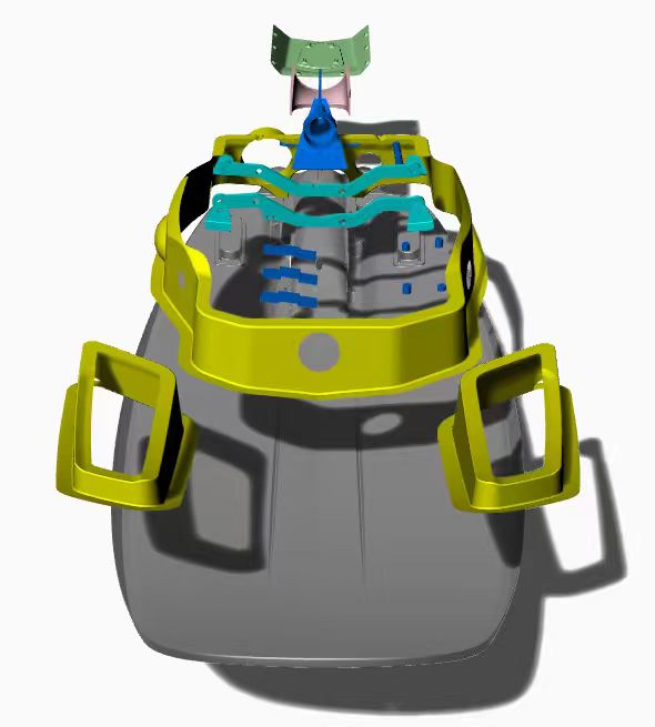 3D drawing of an electric surfboard