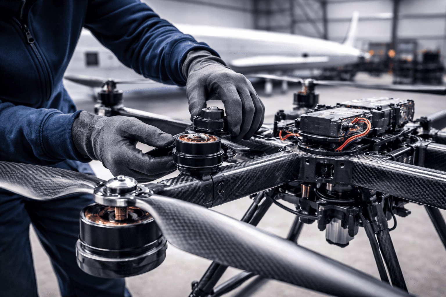 Carbon fiber aerospace and drone components