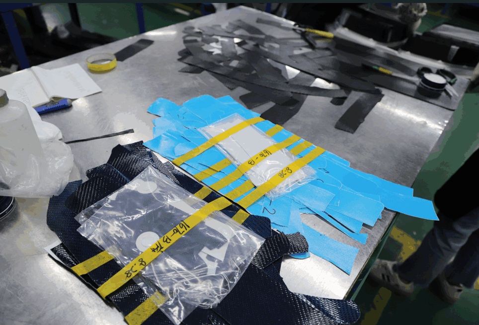 hybrid composite layering