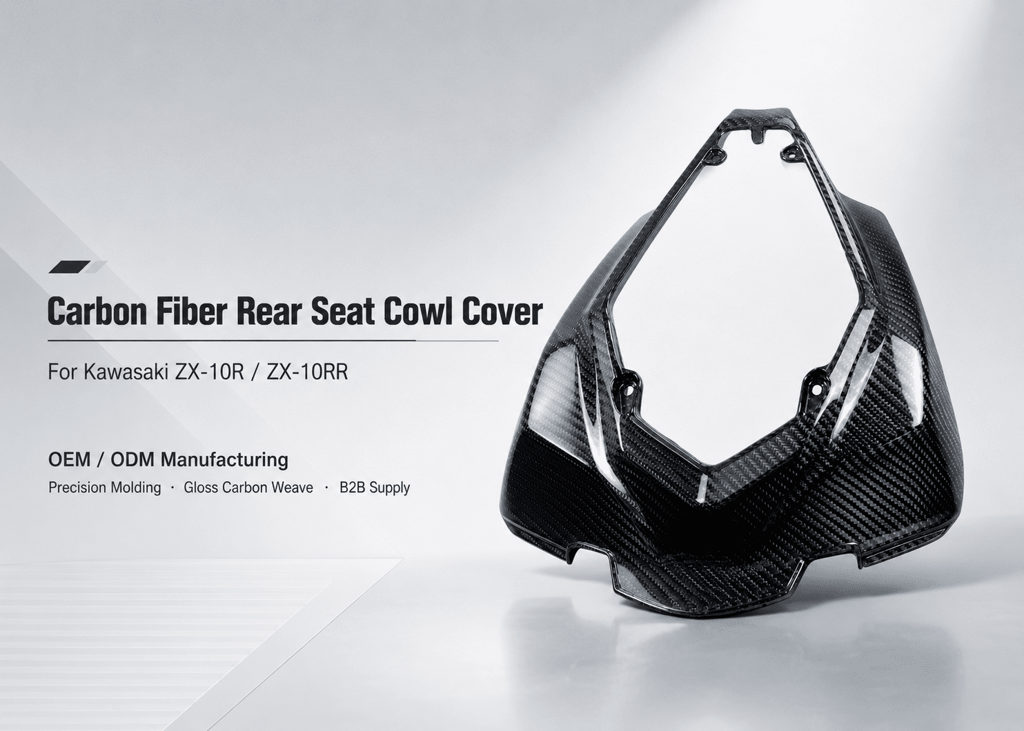 3k carbon fiber rear seat cowl cover for kawasaki
