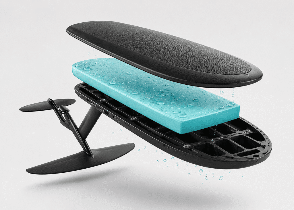 Hydrofoil Board Have a Seam