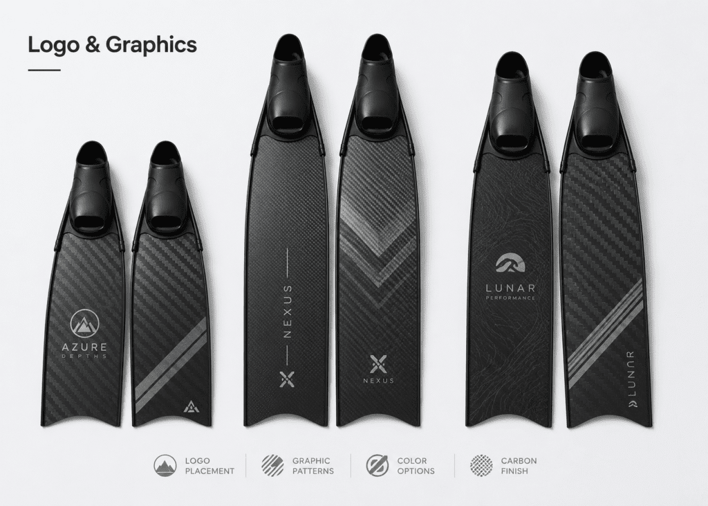 Carbon Fiber Fins Logo & Graphics