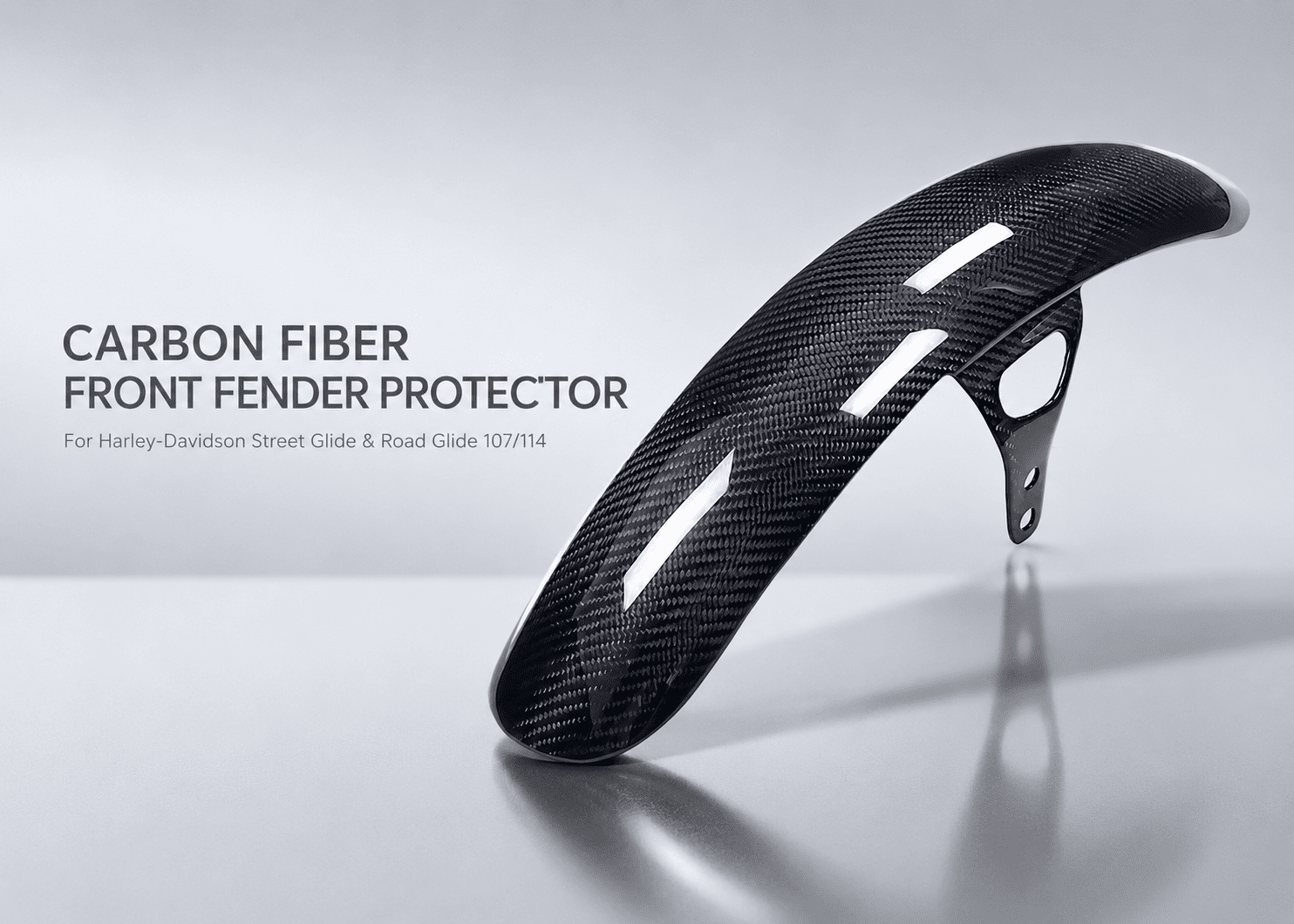 carbon fiber front fender protector for harley-davidson