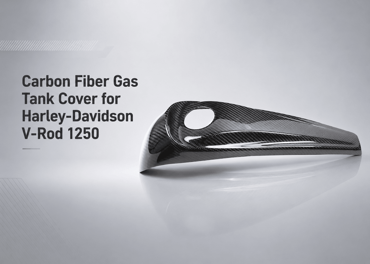 carbon fiber gas tank cover for harley-davidson
