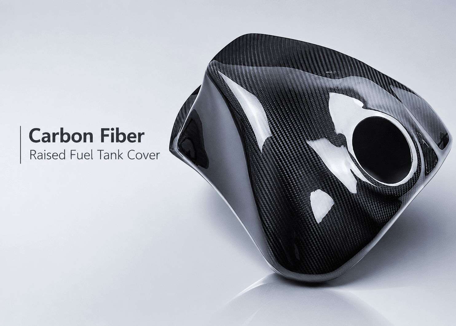 carbon fiber raised fuel tank cover for kawasaki