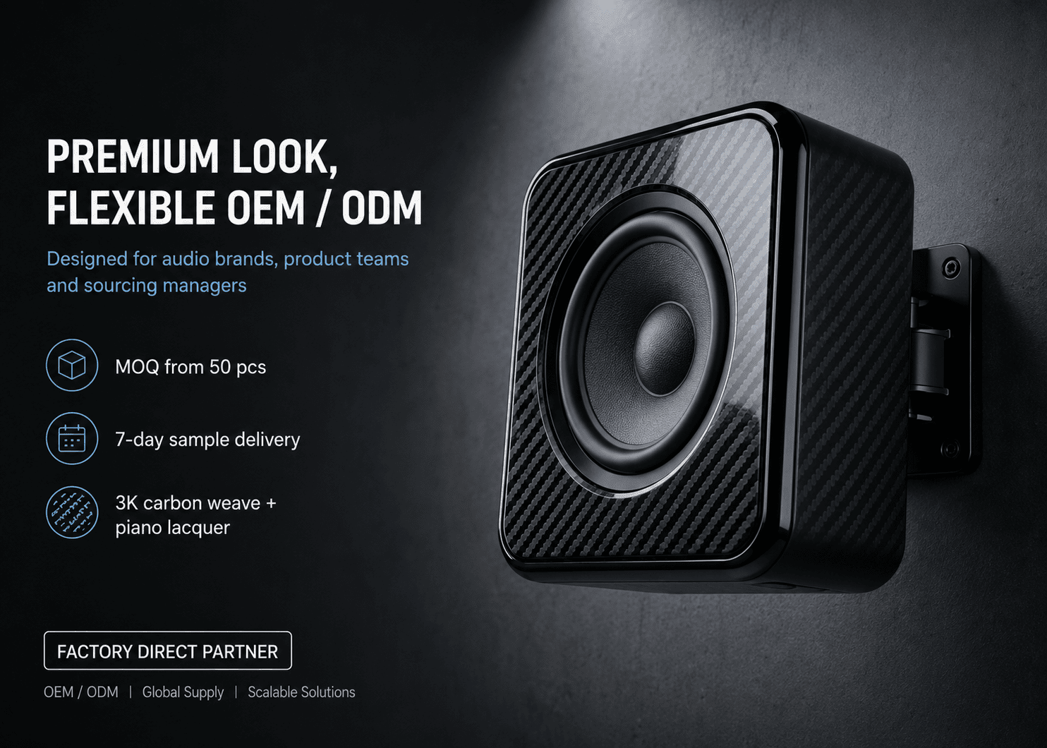 carbon fiber wall-mounted surround speaker 4
