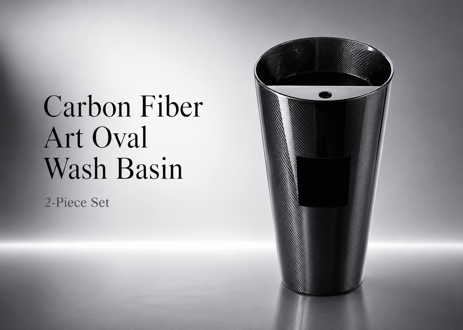 custom carbon fiber art oval wash basin