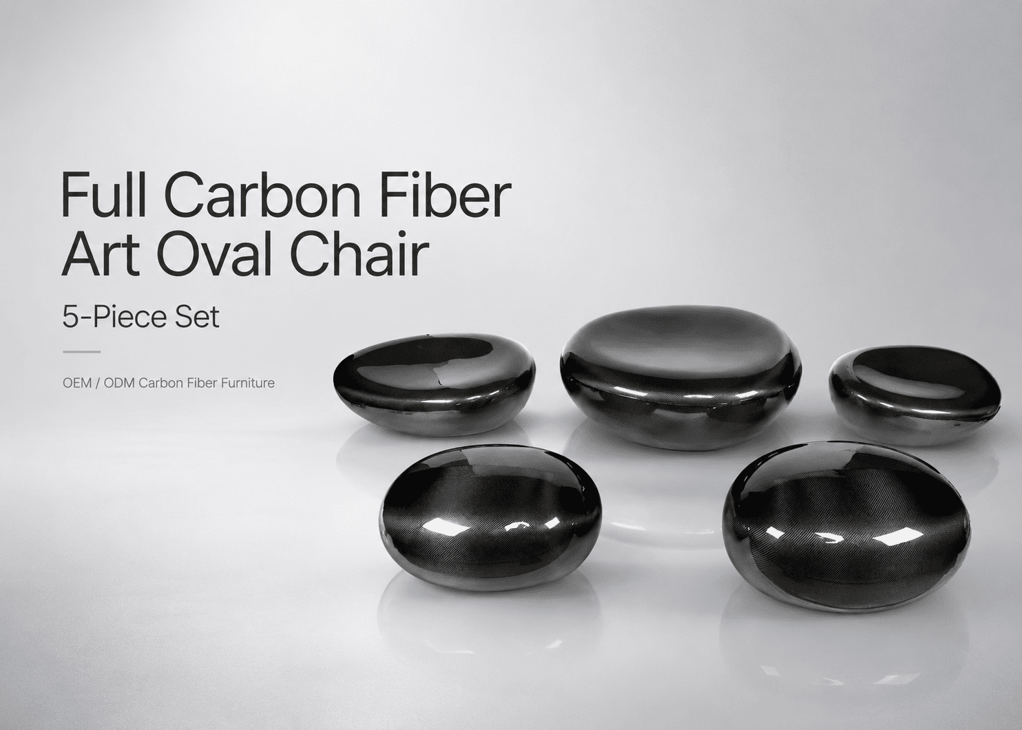 full carbon fiber art oval chair 6