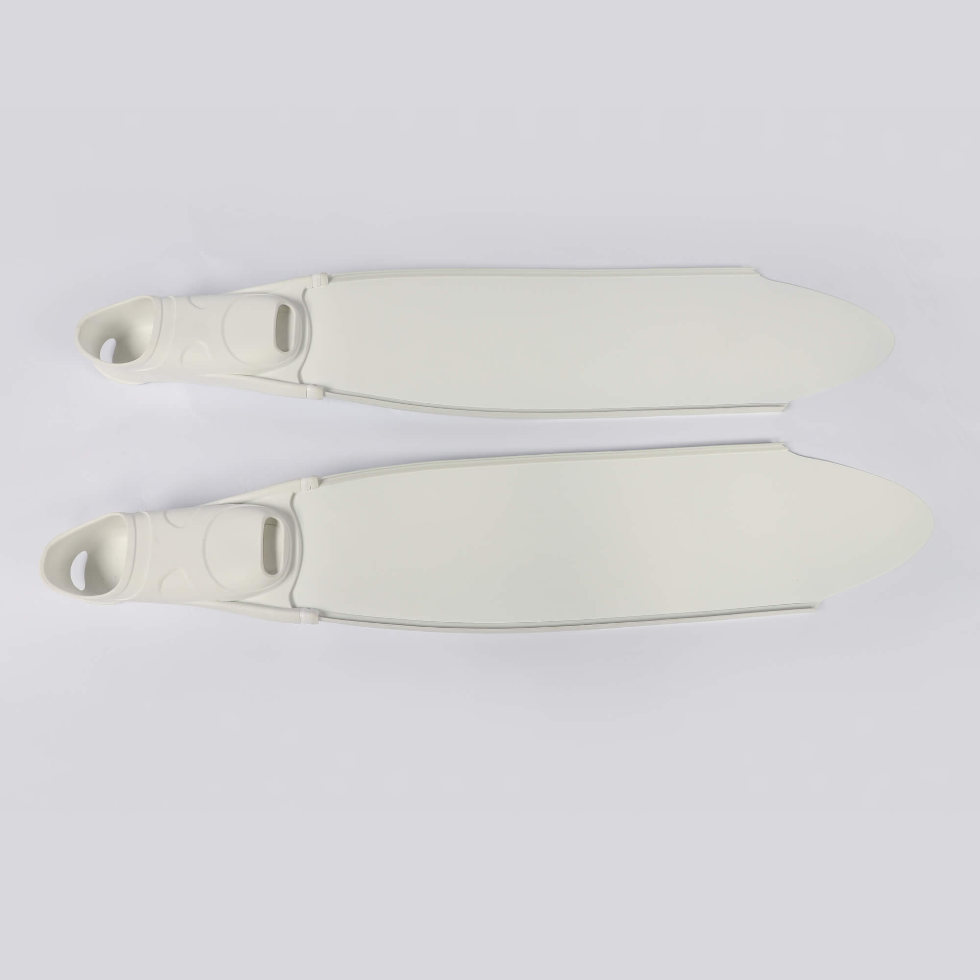painted long white swim fins 1