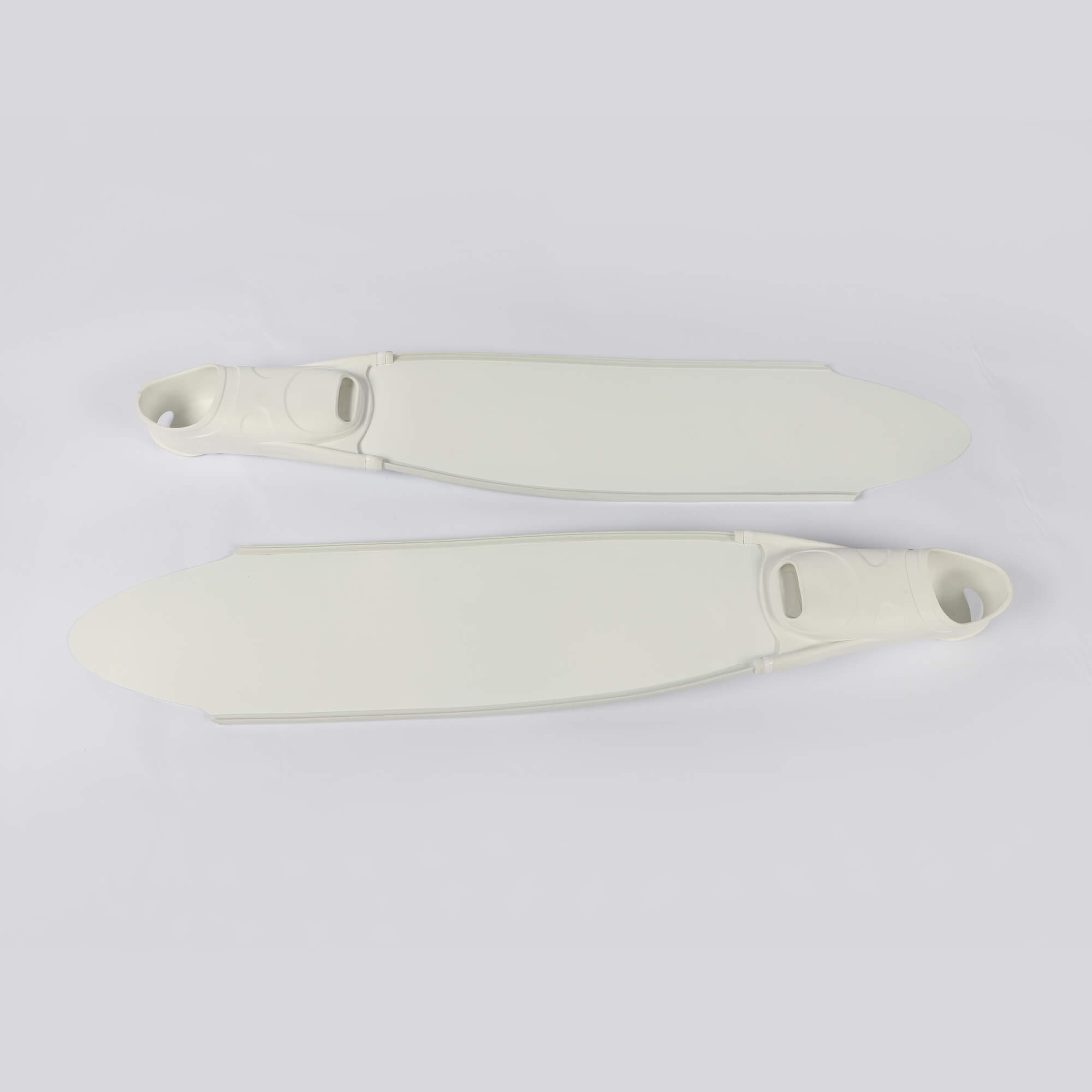 painted long white swim fins 2