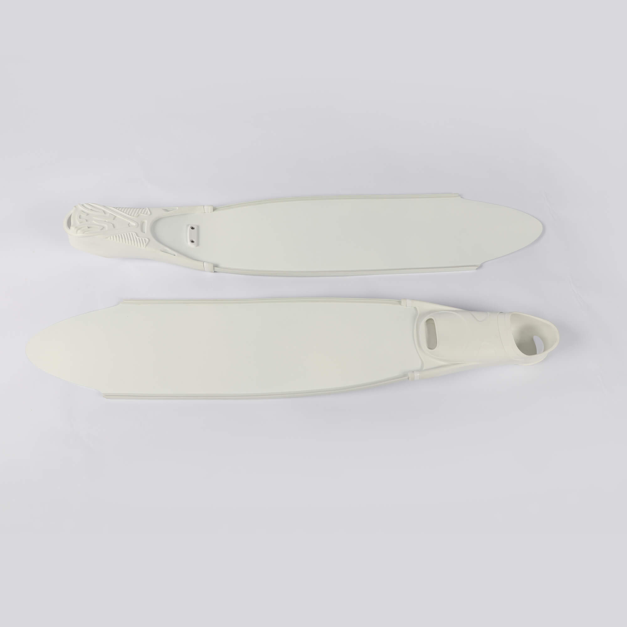 painted long white swim fins 3