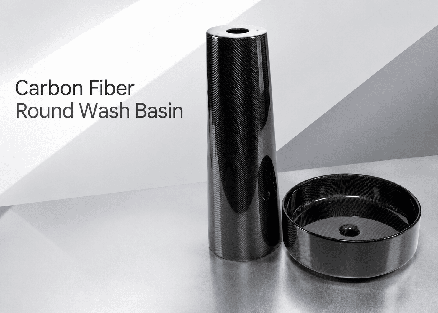 round carbon fiber wash basin