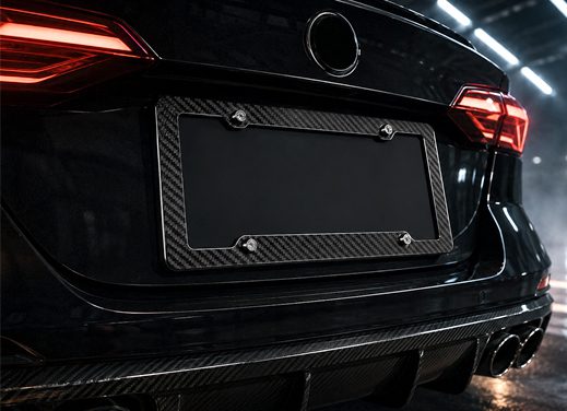 Forged carbon license plate frame final CTA