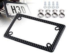 Motorcycle carbon fiber license plate frame