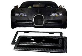 Automotive carbon fiber license plate frame