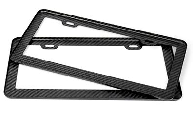 Dry carbon fiber license plate frame