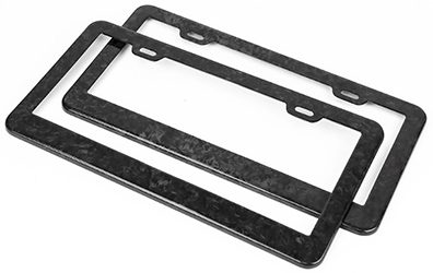 Forged carbon license plate frame