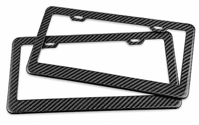 Wet carbon fiber license plate frame