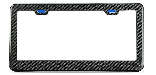 2-hole carbon fiber license plate frame