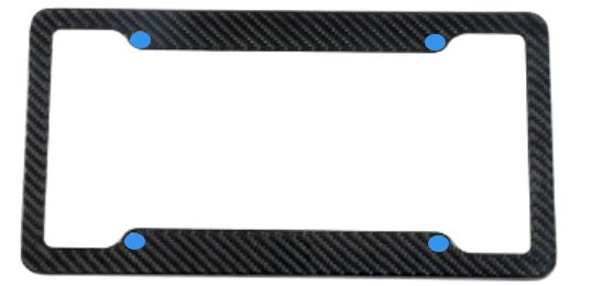 4-hole carbon fiber license plate frame