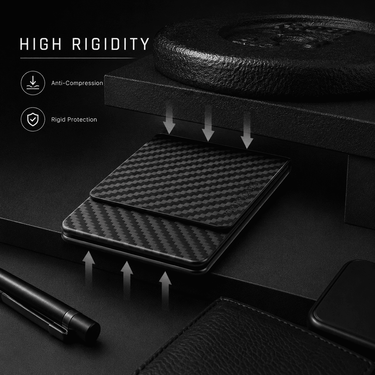 carbon fiber business card holder high rigidity