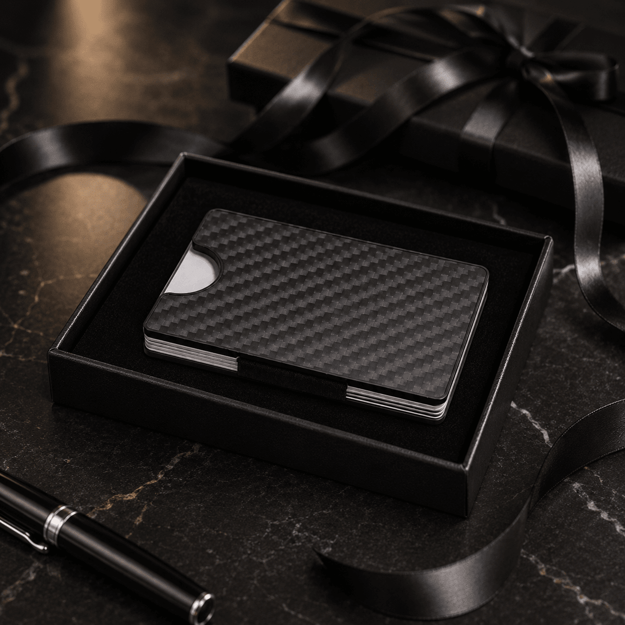 carbon fiber business card holder ultra slim corporate Gifts