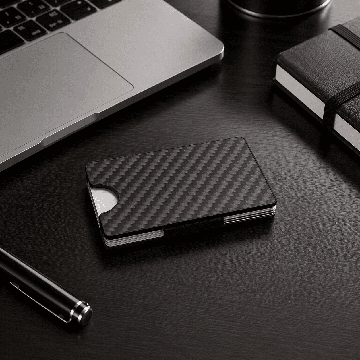 carbon fiber business card holder ultra slim daily office use