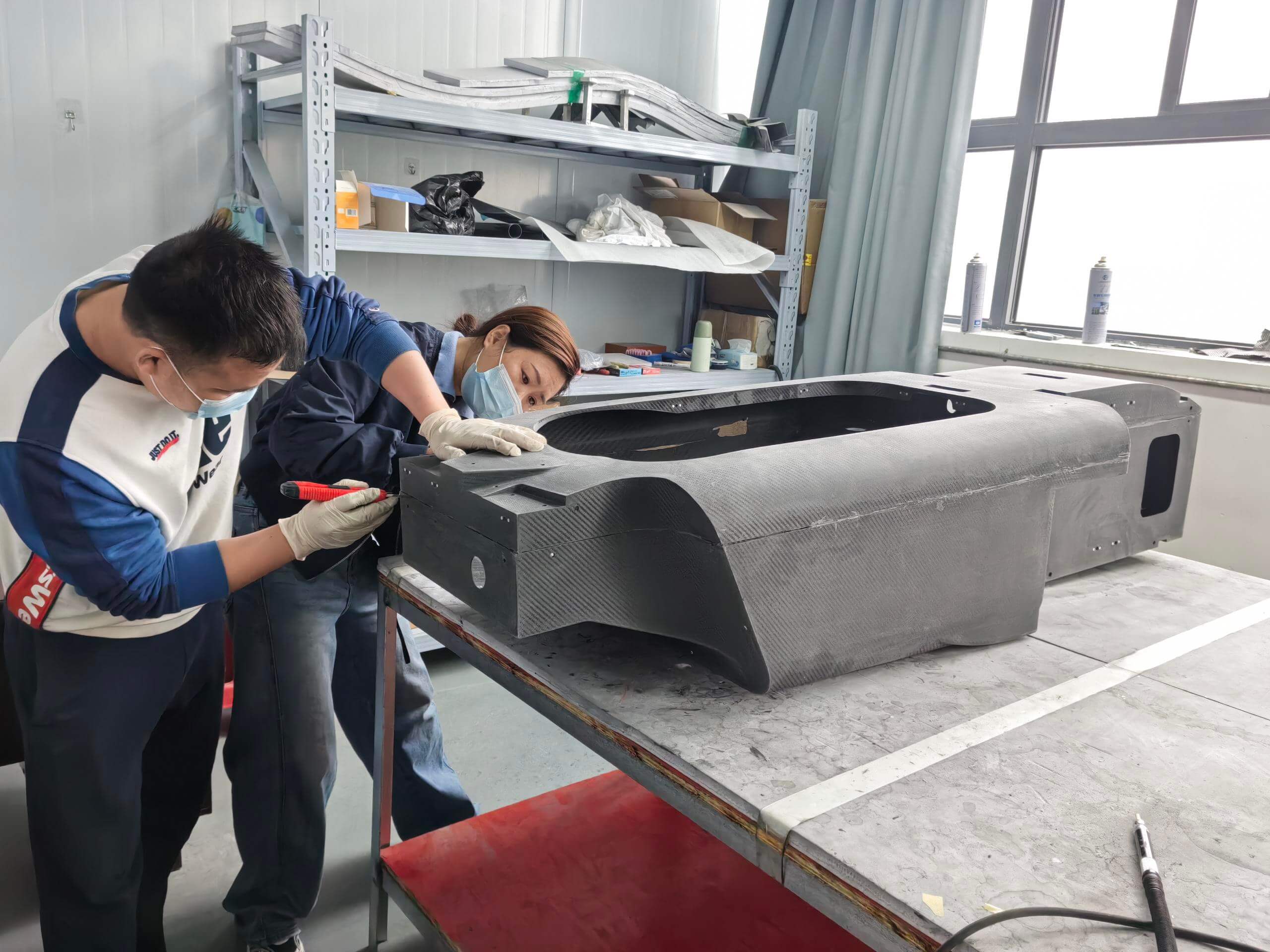 carbon race car part process 1
