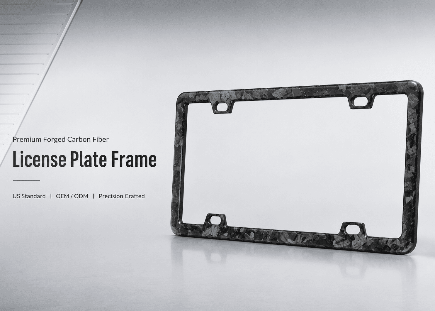 premium forged carbon fiber license plate frame 4