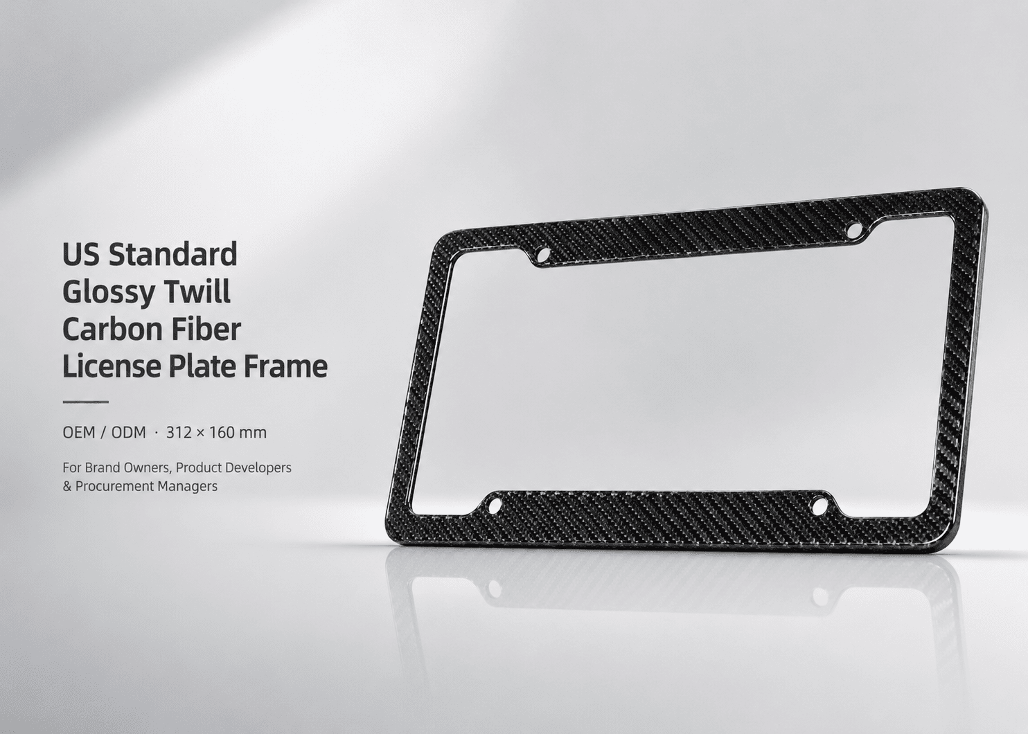 real carbon fiber license plate frame 3