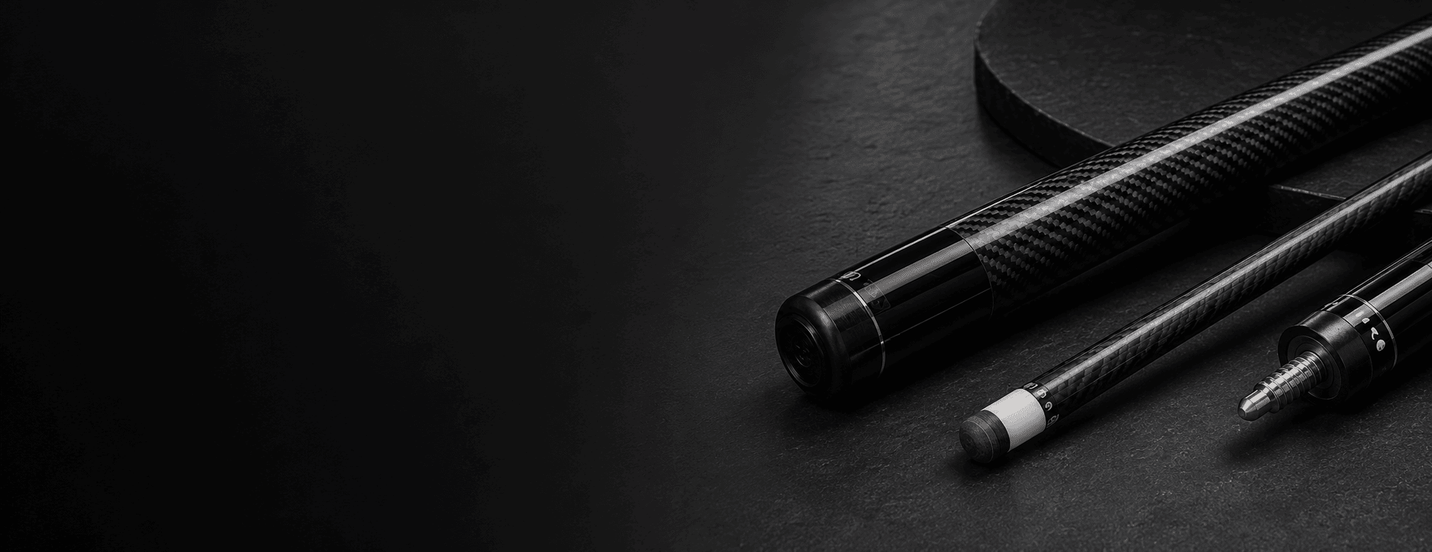 Carbon fiber pool cues for OEM and custom manufacturing