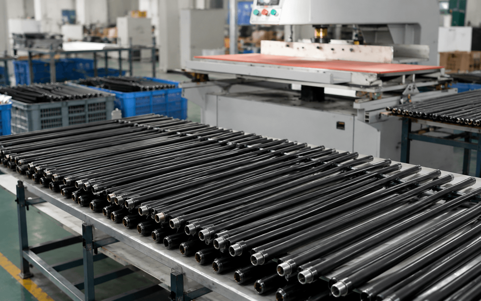 Carbon fiber pool cue manufacturing and quality inspection