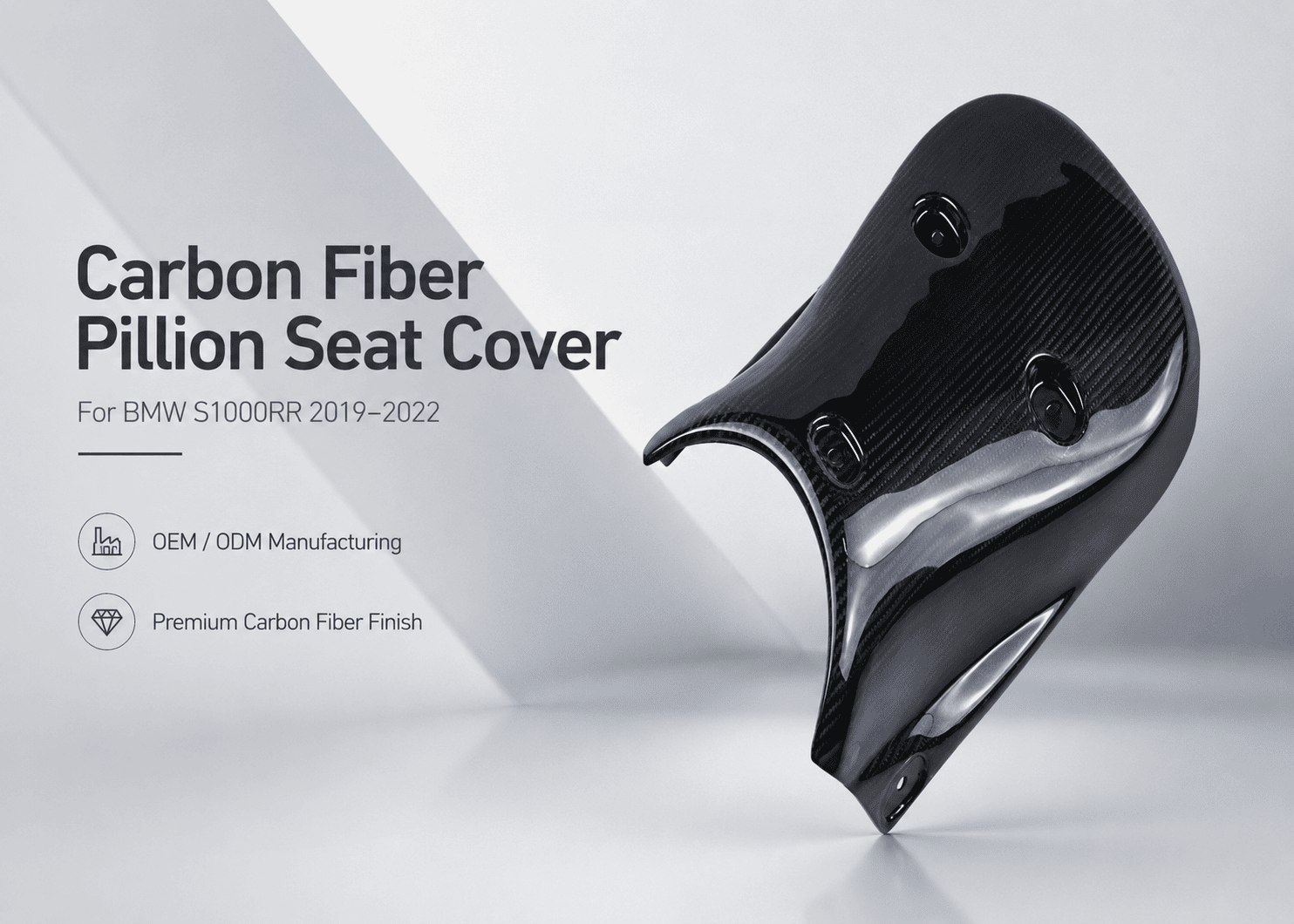 bmw s1000rr carbon fiber pillion seat cover 6