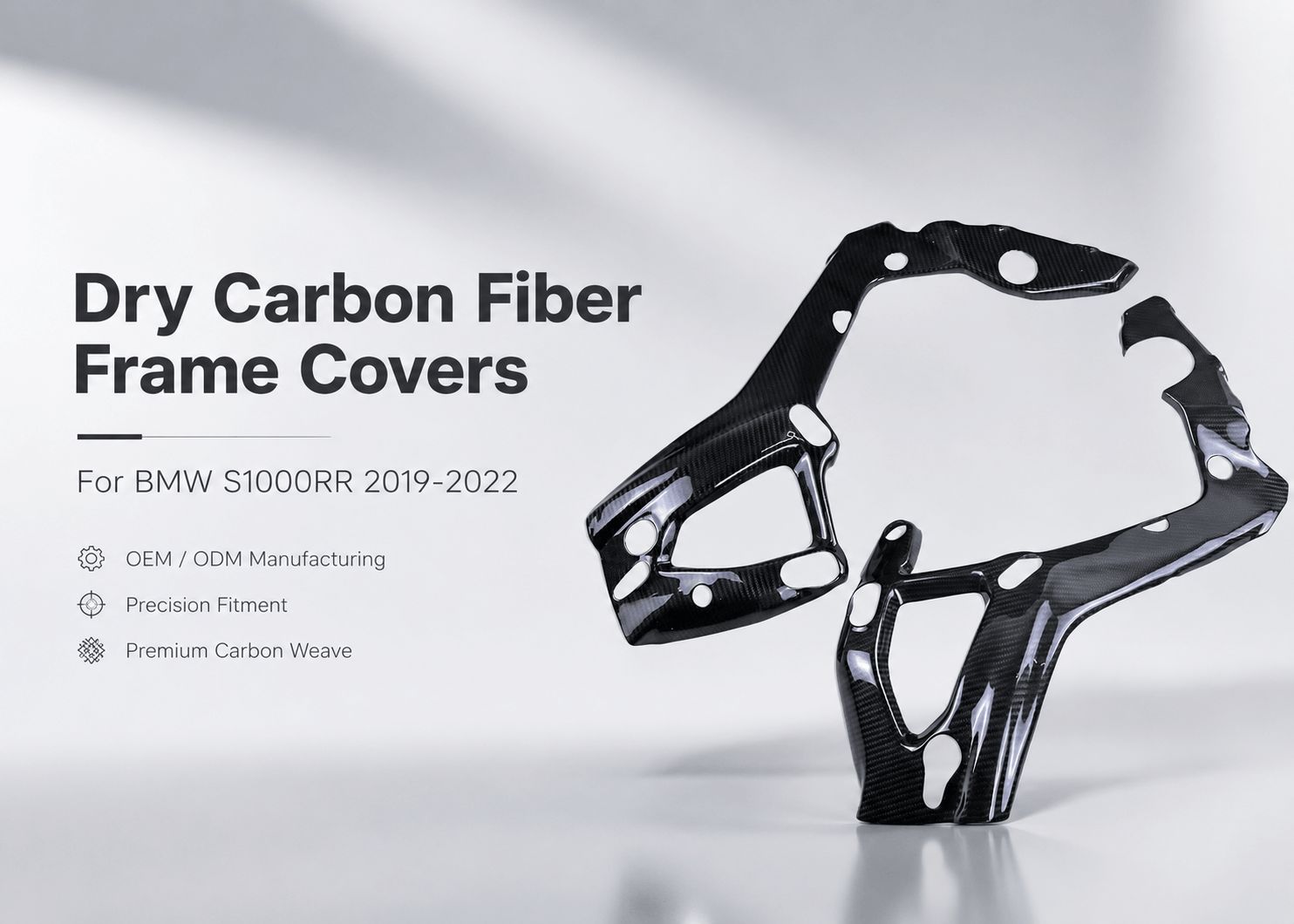 bmw s1000rr dry carbon fiber frame covers