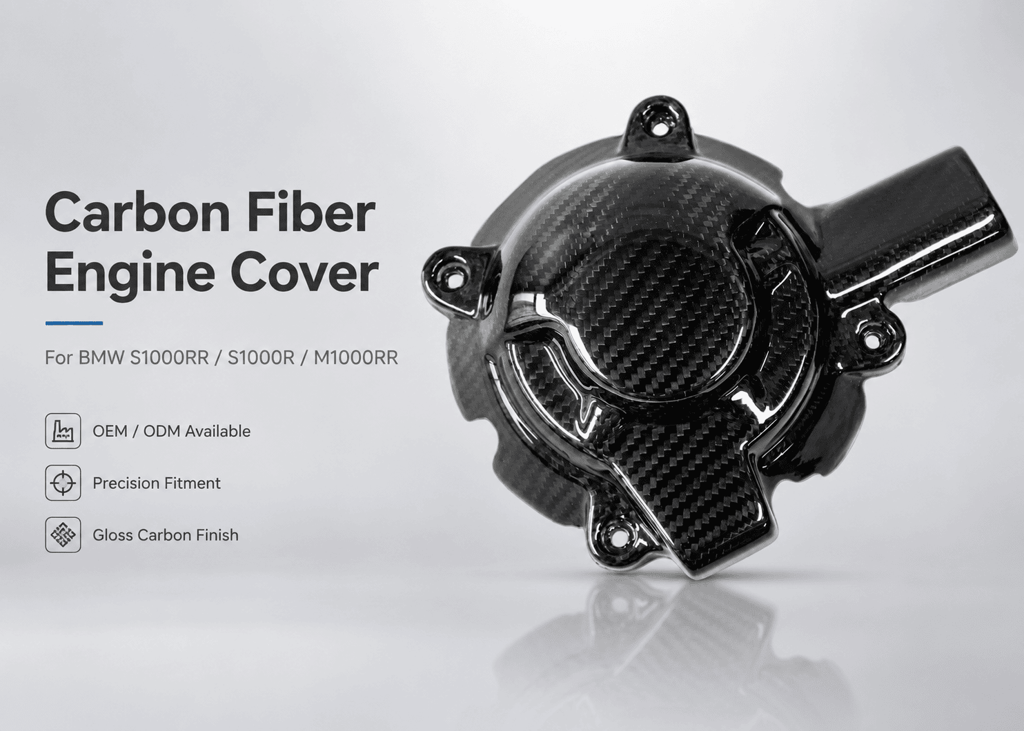 carbon fiber engine cover for bmw s1000rr 6
