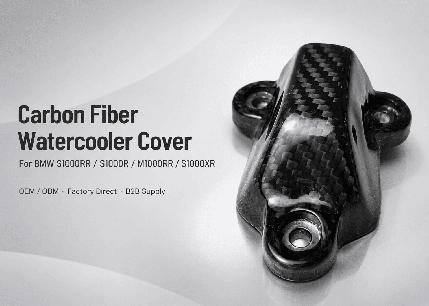 carbon fiber watercooler cover for bmw s1000rr 1