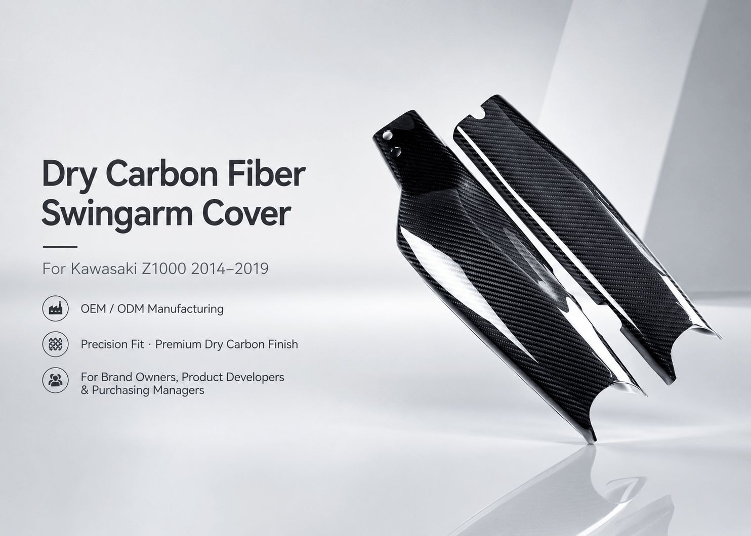 kawasaki z1000 carbon fiber swingarm cover