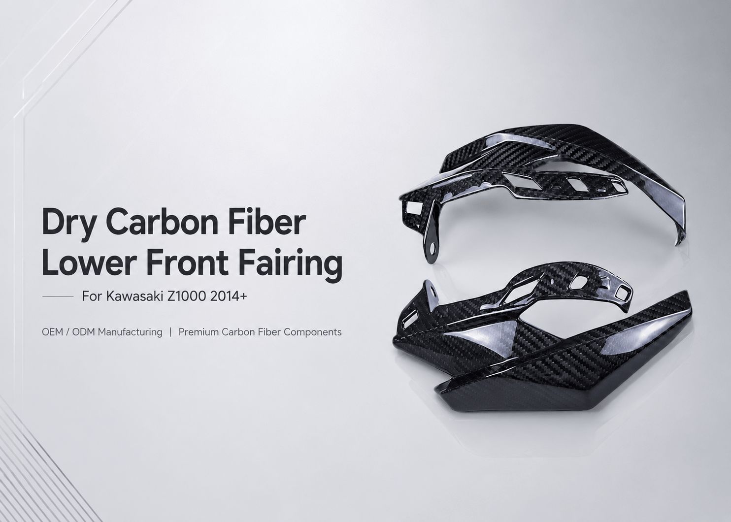 kawasaki z1000 carbon lower front fairing