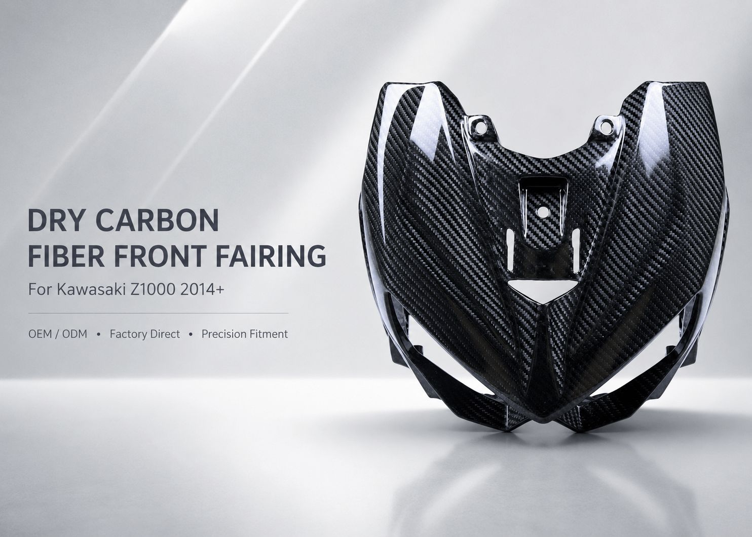 kawasaki z1000 dry carbon fiber front fairing