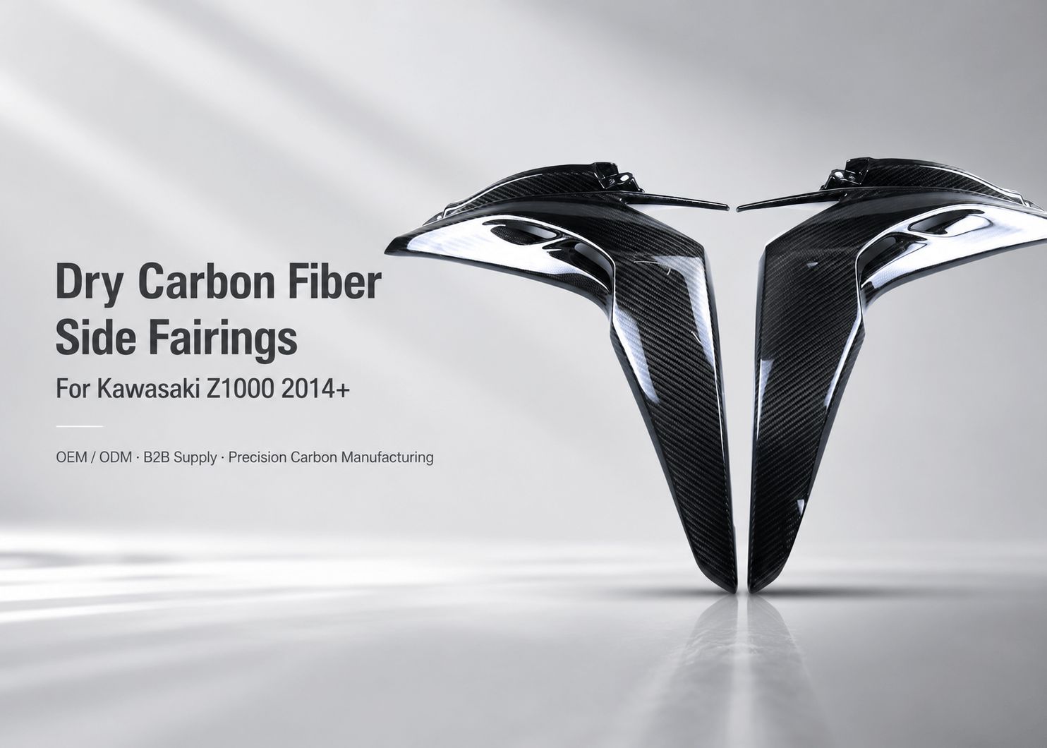 kawasaki z1000 dry carbon fiber side fairings