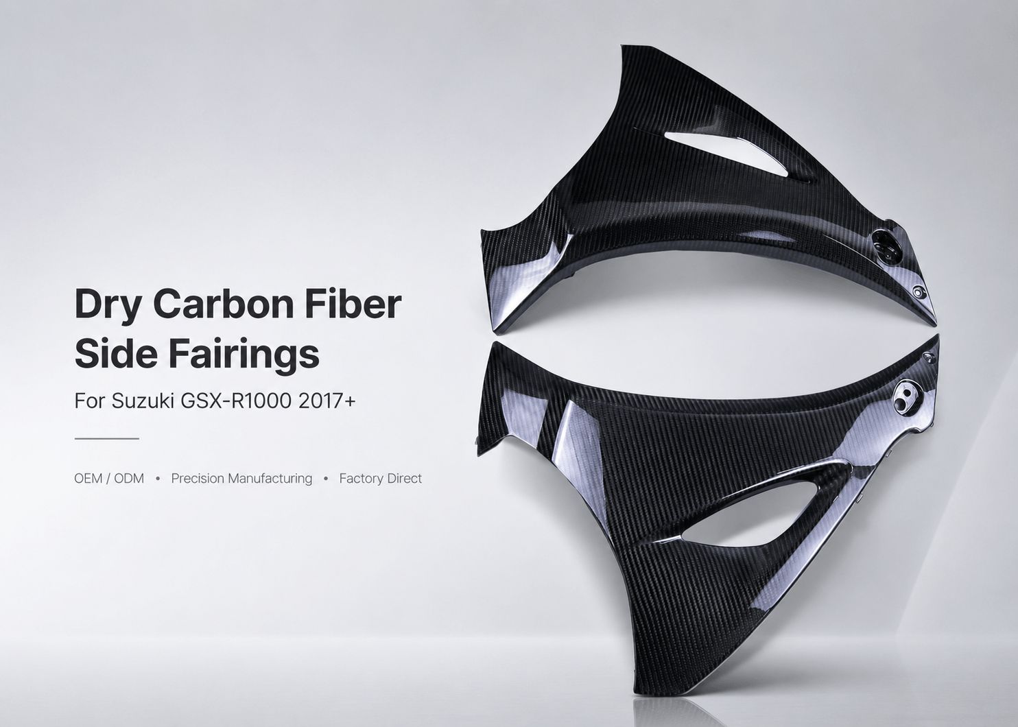 suzuki gsx-r1000 dry carbon fiber side fairings 6