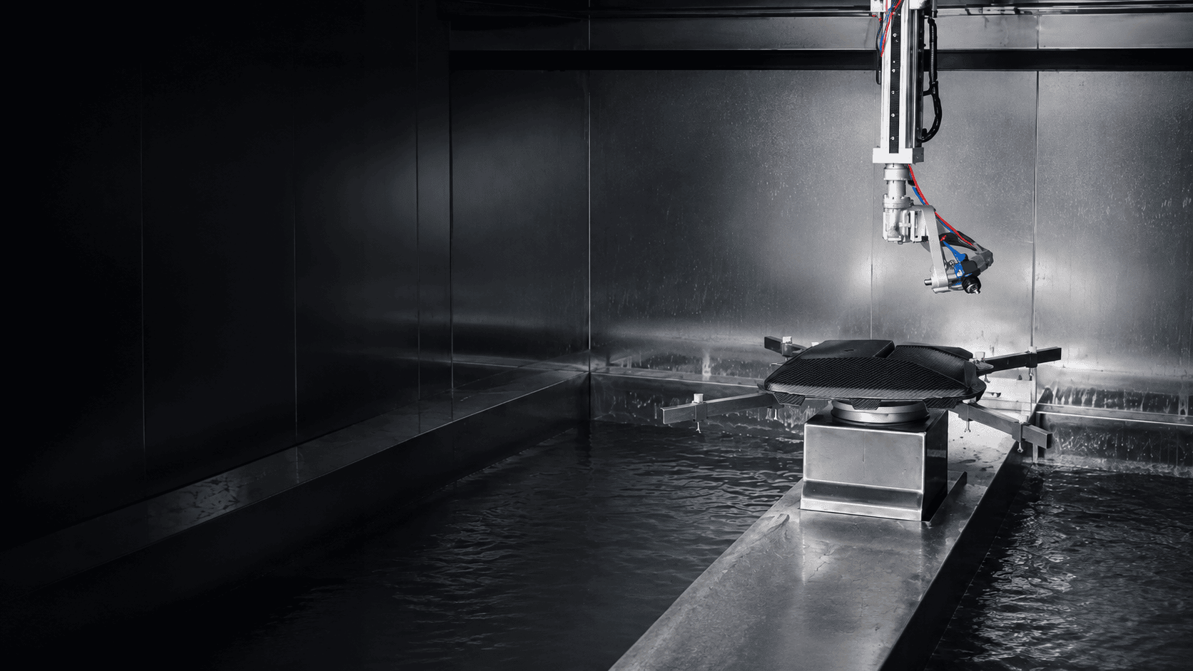 Robotic spray coating for carbon fiber parts at JCSPORTLINE