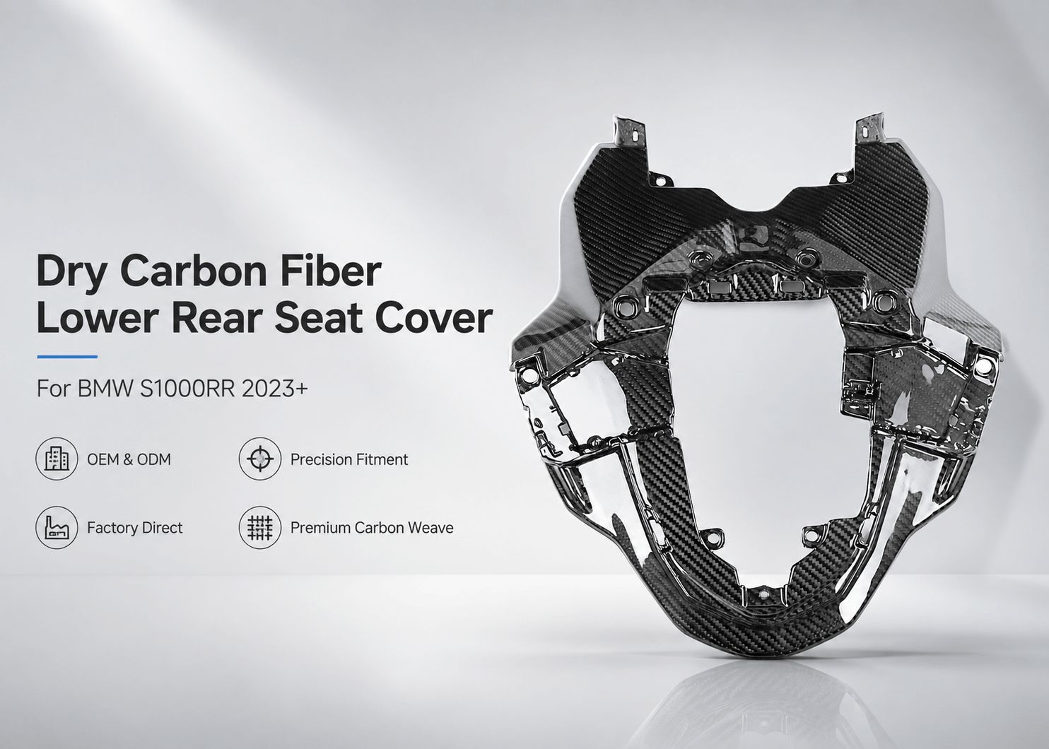bmw s1000rr carbon fiber lower rear seat cover